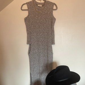 Medium Everly Ribbed Bodycon Dress w/ Cutout Shoulders